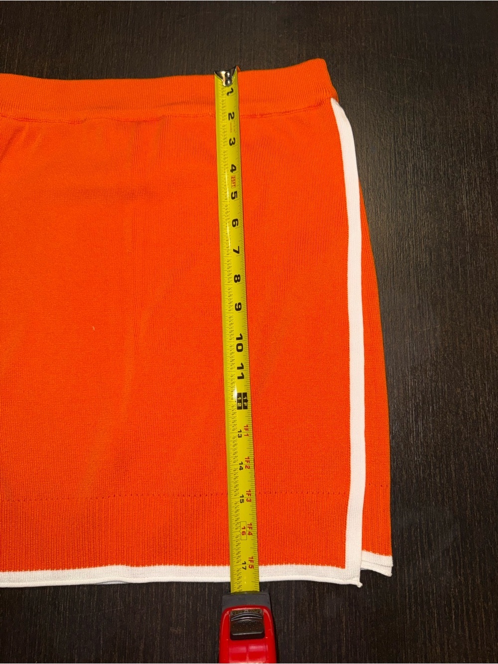 RIVIR Orange Knit 2 Piece Skirt Set Crop Polo Top Y2K Preppy Tennis Outfit - Picture 9 of 10
